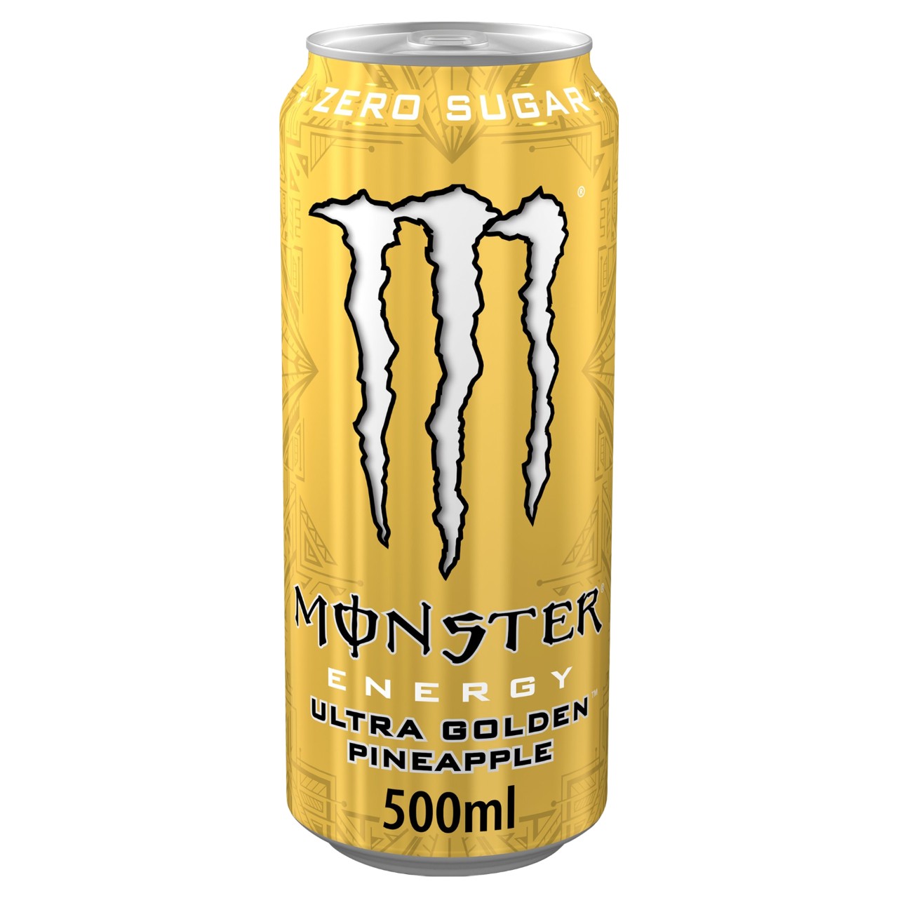 Monster Ultra Gold Pineapple Zero Energy Drink Blikjes 50cl Tray 12 Stuks