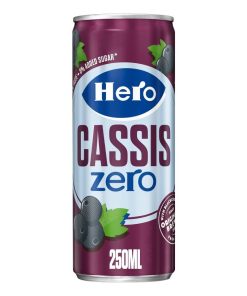 Hero Cassis ZERO Blikjes 25cl Tray 24 Stuks