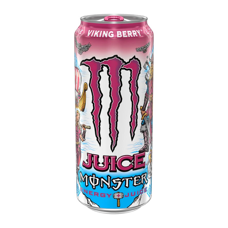 Monster Viking Berry Juice Energy Drink Blikjes 50cl Tray 12 Stuks