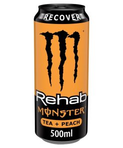 Monster Rehab Recover Peach Tea Blikjes 50cl Tray 12 Stuks