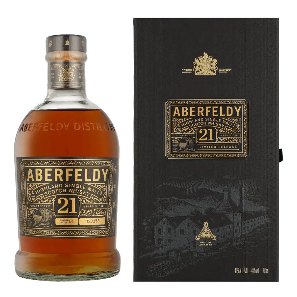 Aberfeldy 21 Jaar Whisky 70cl met Geschenkdoos