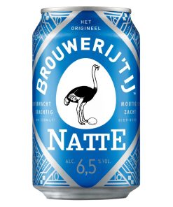 Brouwerij 't IJ Natte Dubbel Bier in een tray met 12 blikjes van 33cl