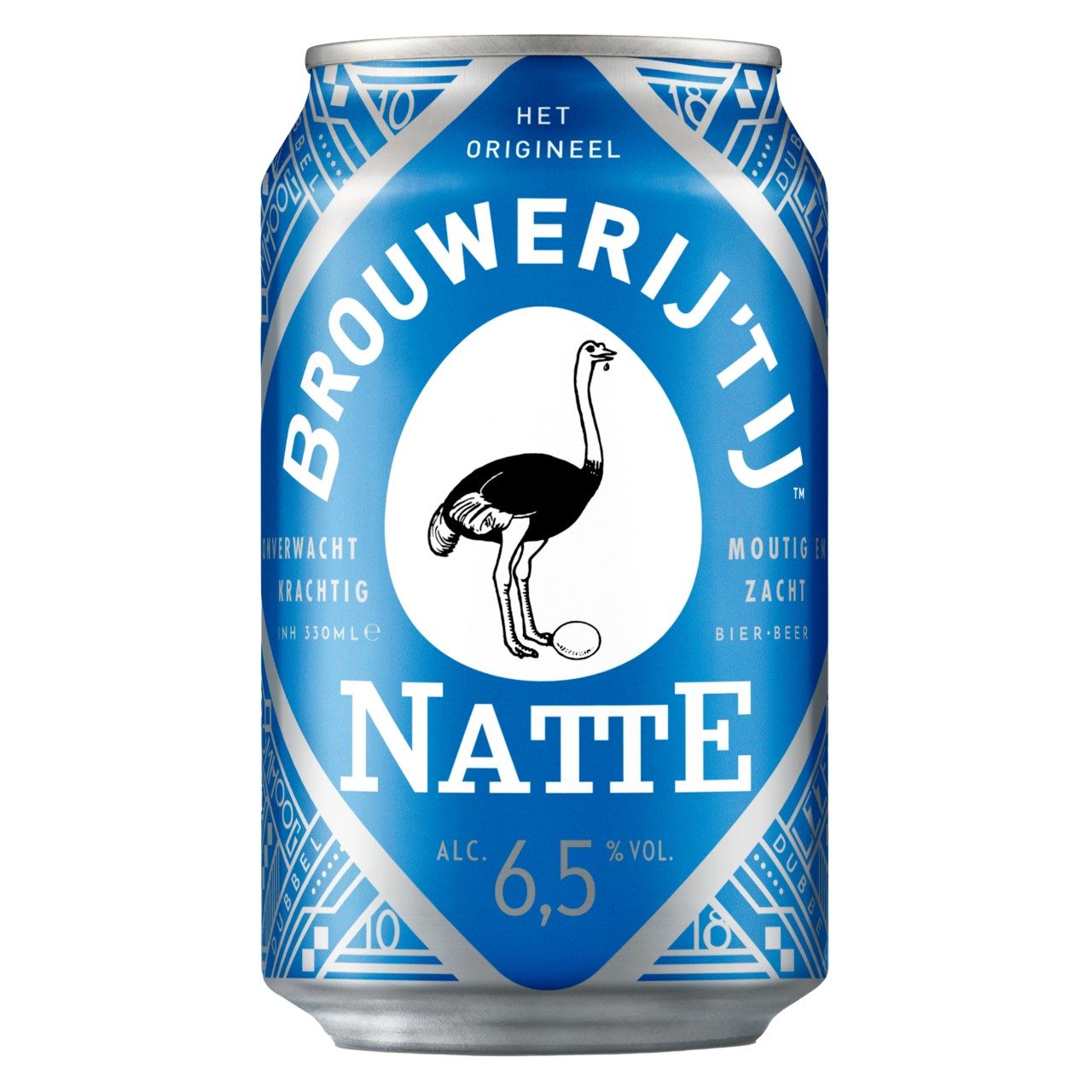 Brouwerij 't IJ Natte Dubbel Bier in een tray met 12 blikjes van 33cl