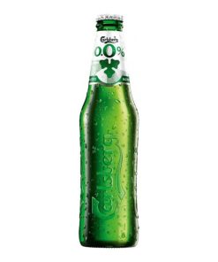 Carlsberg 0.0% Bier Alcoholvrij Flesjes 33cl Doos 24 Stuks alcoholvrije pilsner in glazen flesjes